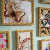 实木相框墙组合照片墙欧式客厅创意卧室地中海相片墙装饰画S18-10