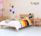 fengze新品 现代简约德国榉木环保儿童床学生床纯实木单人双人床