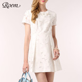 ROEM韩国罗燕时尚新品夏季蕾丝花朵连衣裙RCOW52508C专柜正品