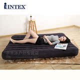 包邮美国正品INTEX蜂窝立柱结构植绒充气床垫 双人气垫床 送电泵