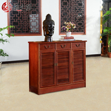 缅甸花梨家具 红木鞋柜 纯实木仿古中式 客厅透气柜子S105