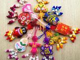 民俗手工艺品 中国结手机链挂件刺绣小香包 出国礼物送老外纪念品