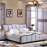 吉斯 布艺床 简约现代床婚床小户型软包床双人床实木布床可拆洗
