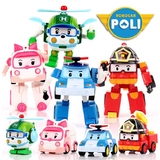 韩国珀利变形警车战队消防车救护车3-6岁Poli机器人儿童玩具套装