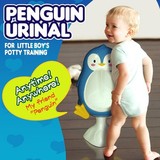 韩国代购正品小企鹅吸附式男宝宝小便器儿童站立便斗可调节高度
