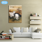 单幅动物壁画 客厅办公室书房装饰挂画 有框无框画 国画三羊开泰