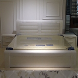 白色欧式开放漆榆木实木1.8米全实木床卧室高箱储物双人特价婚床