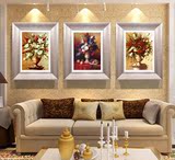 室内欧式客厅沙发背景有框画卧室挂画床头墙壁画餐厅装饰画三联画