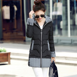 2016冬季新款韩版修身保暖加厚羽绒棉衣女中长款大码女装棉服外套