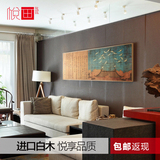 悦画 赵佶瑞鹤图 客厅装饰画新中式沙发背景墙 现代壁画实木挂画