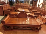 缅甸花梨木艺术新古典弧形大果紫檀红木家具实木新款贵妃床直销
