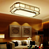 欧式全铜吸顶灯 客厅卧室餐厅铜灯吸顶灯 新中式美式铜灯长方形