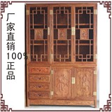 厂家直销泽美祥红木古典家具 非洲花梨木新款三门书柜 实木柜