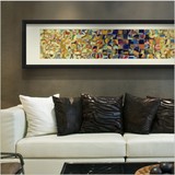 新款简约客厅装饰画印刷酒店卧室有框抽象图案现代壁画样板房挂画