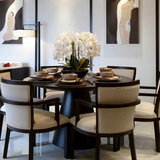 新中式餐桌椅组合 别墅餐椅 样板间餐厅餐桌餐椅 厂家直销 定制