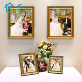 欧式婚纱照相框挂墙结婚照7 10 12 20 24 30寸A4创意摆台画框定做