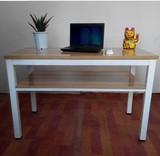 包邮电脑桌双层简易书桌办公桌会议桌书画桌快餐桌钢木桌可定制