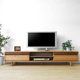 日式实木电视柜茶几组合欧式白橡木家具简约宜家小户型客厅落地柜