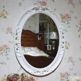 欧式梳妆镜子壁挂欧式浴室镜梳妆台镜子挂镜卧室镜地中海镜子特价