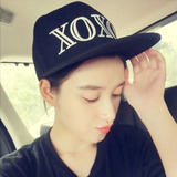 新款春夏EXO组合鸭舌帽 XOXO棒球平沿帽 字母男女嘻哈帽遮阳板帽