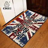 地垫客厅地毯简约欧美入户门垫脚垫卧室英国旗英伦风复古做旧创意