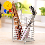 厨房置物架创意筷子笼多功能挂式双筒筷子架不锈钢收纳沥水筷子筒