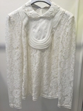 2016风笛春装代购专柜正品白色蕾丝精致百搭小衫衬衫公主衫51265