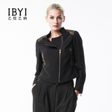 IBYI乙佰乙纳女装新款黑色休闲修身性感显瘦气质短款女士外套上衣