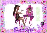 芭比娃娃梳妆台芭比配件梦幻衣橱芭比公主套装小女孩过家家玩具