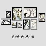 江南水乡风景装饰画客厅酒店 餐厅壁画中式有框画过道挂画照片墙