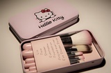 hellokitty化妆刷实用迷你粉色猫猫图案化妆套刷包邮特惠