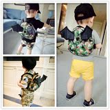 韩版小儿童书包男迷彩双肩背包 可爱卡通1-4岁婴儿宝宝包包 S671