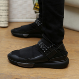 春季新款韩版潮流Y3黑武士系带板鞋男式运动休闲鞋百搭个性男鞋潮