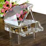 水晶钢琴音乐盒刻字八音盒生日礼物创意男送女生朋友闺蜜特别礼品