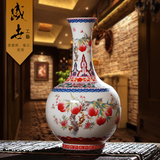 景德镇陶瓷器摆件台面花瓶 仿古珐琅彩工艺品家居饰品