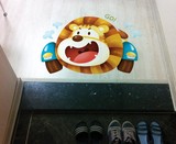韩国卡通夜光防水防滑贴纸卫生间厕所地砖贴画幼儿园装饰贴2251B