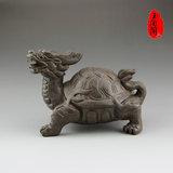 特价 宜兴紫砂茶宠 精品雕塑摆件大号福寿龙龟 龟龙 长寿龟 荣归