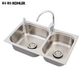科勒Kohler丽笙K-72829T水槽304不锈钢厨盆厨房洗菜盆（含龙头）