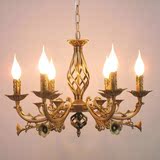 欧式铁艺美式复古蜡烛六头吊灯创意个性简约豪华餐厅酒店别墅灯具