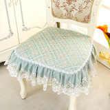 桌椅坐垫可机洗新款欧式餐椅垫纯色椅垫套坐垫布艺蕾丝椅子垫子餐