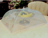 可折叠大号厨房遮菜罩餐桌菜伞蕾丝饭菜罩防蝇长方形剩菜罩桌盖