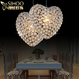 卧室灯灯具创意现代简约吸顶吊顶客厅水晶灯婚房温馨浪漫心形灯