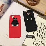 熊本熊部长 iPhone6s手机壳 苹果5SE 6 Plus卡通立体公仔情侣软壳