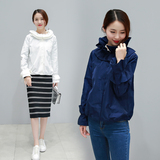 2016新款韩版宽松双层荷叶领夹克衫女秋季个性休闲长袖短款小外套