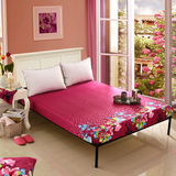 水星家纺款式植物花卉一等品席梦思花色床罩防滑床垫保护套床笠
