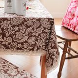 热卖馨生活 欧式复古花纹 绽放系列桌布多用布田园台布盖布茶几餐