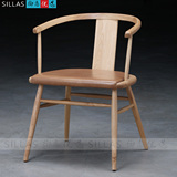 实木现代中式圈椅新中式椅子明式欧式北欧休闲家具餐厅酒店扶手椅