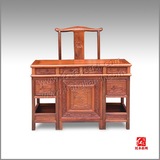 红木书桌 缅甸花梨写字桌 大果紫檀1.2米山水办公桌 红木书桌定做