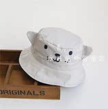 外贸出口原单春夏男童渔夫帽宝宝盆帽婴儿动物造型遮阳帽卡通布帽