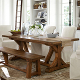北欧餐桌 简欧餐桌椅组合实木原木西餐厅家具宜家餐台现代简约